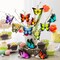 24 Pcs Spring Butterfly Hanging Ornaments – Wooden Butterfly Pendants with Ropes for Trees, Farmhouse Decor, Parties, and DIY Crafts